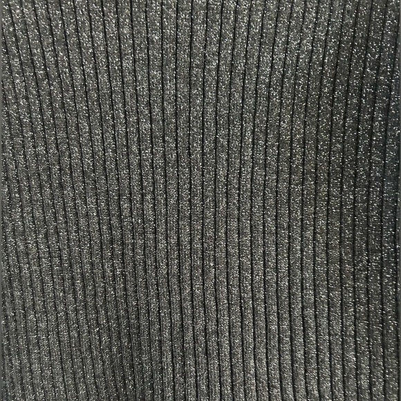 Chico’s Lurex Ribbed Coolmax Turtleneck Sweater Black/Silver Size 2 - Picture 3 of 5